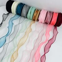 10Yard 30mm Silk Organza Ribbon Wave Lace Ribbon Bow Material DIY Gift Wrapping Handmade Sewing Craft Accessories Clothing Decor