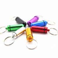 【CW】☞▥♣  1piece KeyChain Proof Aluminum Pill Medicine Bottle Keychain Outdoor