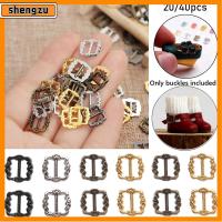 SHENGZU 20/40pcs คุณภาพสูง 4 สี ของเล่นเด็กผู้หญิง หัวเข็มขัดไตรไกลด์ หัวเข็มขัดตุ๊กตา DIY ปุ่มเข็มขัดลาย อุปกรณ์เสริมกระเป๋าตุ๊กตา