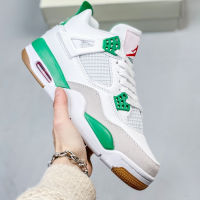 HOT 【Original】 NK* Ar- J0dn- 4 Vin- T-Age- "Oil Green Seafoam" Mid-Top Culture All Match Fashion Basketball Shoes Trendy Comfortable Casual Sports Shoes White Green [Free Shipping]