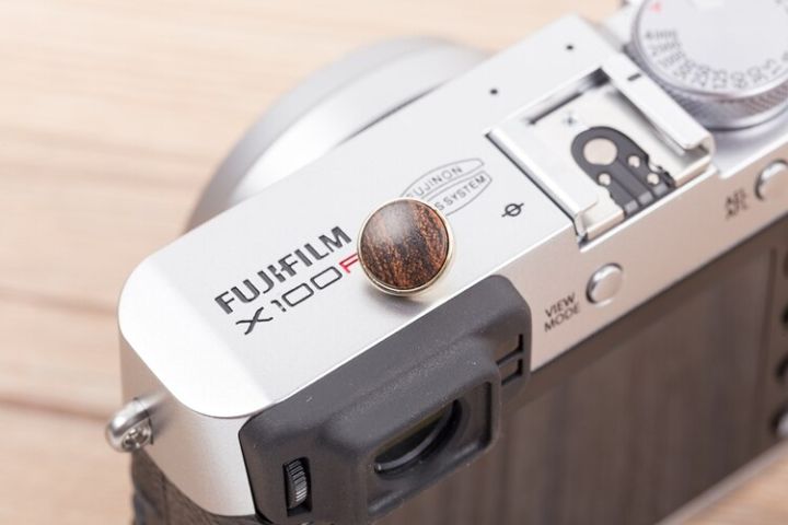 กระดุมปล่อยชัตเตอร์กล้องทรงกลมนูนทองเหลือง + ไม้สำหรับ X10 X100V XT4/X20/X30/XT30 Leica M1/M2