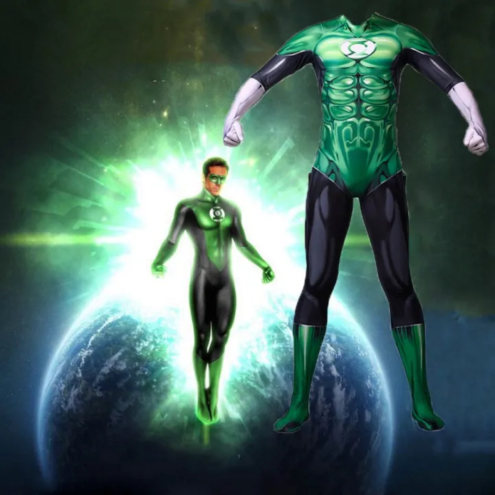 MUGE Muscle Green Lantern Bodysuit Green Lantern Marvel superhero