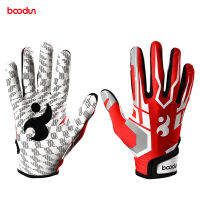 BOODUN Men Women Rugby Gloves Full Finger Breathable Anti-slip Silicone Baseball American Football Gloves Outdoor Hiking Gloves