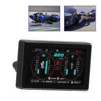 เครื่องบันทึกการขับขี่รถจักรยานยนต์ Dual Lens LCD แสดงผล GPS Speedometer Overspeed Alarm IP67 Waterproof Multifunction