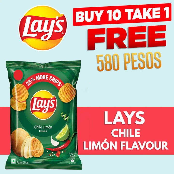 lays Chile Limon Flavour Buy 10 snack Take 1 Free Lazada PH