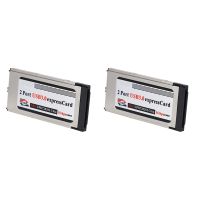 2X High-Speed Dual 2 Port USB 3.0 Express Card 34mm Slot Express Card PCMCIA Converter Adapter for Laptop Notebook