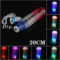 ไฟ LED RGB กดปุ่ม Shift Knobติดคริสตัลสีม่วงสีฟ้าฟองเปลี่ยนเกียร์ 20 ซม