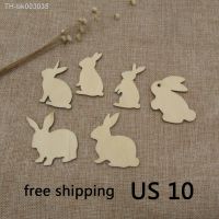 ❁◇ 10pcs 2inch Unfinished Blank Wood Cutout Wooden Easter Bunny Rabbit Shaped for Easter Spring Holiday DIY Projects Crafts