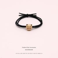 Euhra Gold Alloy Cute Rubber Elastic Hair Bands For women 39;s Cartoon Lovely Cat Head of Deer Sika Deer Pig Headwear Accessories