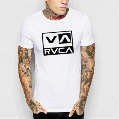 RVCA logo graphic cotton O-neck T-shirt for men