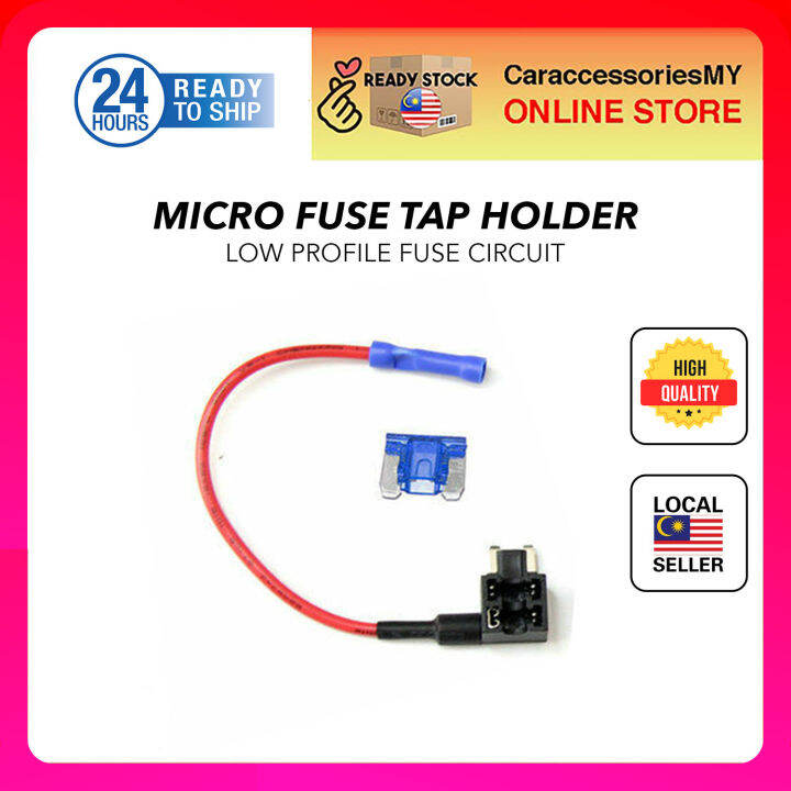 Circuit Fuse Tap low profile micro Blade Fuse Holder with 15A Fuse car