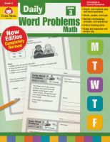 Evan moor daily word problems Math Grade 3 daily exercise series math application problems workbook primary school grade 3 math California teaching aids English original imported