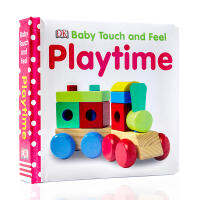 DK produces baby touch and feel: playtime game time English original picture book childrens English Enlightenment touch paperboard Book tear not rotten sensory intelligence development 0-3-year-old early education puzzle