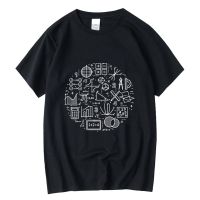 Xinyi Mens Tshirt 100 Cotton Funny Math Formulas Print Loose T Shirt For Men Tshirt Gildan