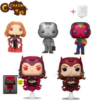 Funko Pop Wanda Vision รูปการกระทำสีแดงแม่มด Minifigure เครื่องประดับตกแต่งบ้าน