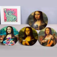 【LZ】 Funny Prints Mona Lisa Art Seat Cushion Office Dining Stool Pad Sponge Sofa Mat Non-Slip Sofa Cushion