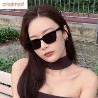 CREAMSD แว่นตากันแดดสำหรับผู้หญิงสีดำพิมพ์ลายเสือดาวแว่นตากันแดดป้องกันรังสียูวีกรอบแก้วแว่นตากันแดดแว่นตาทรงตาแมวแสงแดด