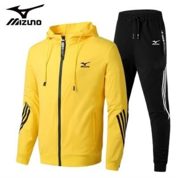 และmizuno-เสื้อโค้ตออกกำลังกายวิ่งออกกำลังกายสำหรับผู้ชายช่วงฤดูใบไม้ผลิและฤดูใบไม้ร่วงเหมาะกับหมวกขนแกะการเคลื่อนไหวรหัสใหญ่ผ้ากำมะหยี่คอตตอน