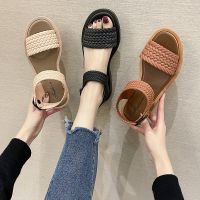 Womens Sandals Korean Fashion weave Casual Flat Shoes(Ready Stock) Ready Stock