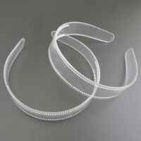 【YF】 10PCS 2.5cm Clear Plastic Headbands with Teeth Plain Transparent Hairbands for Women Hair Accessories Raw Hoops