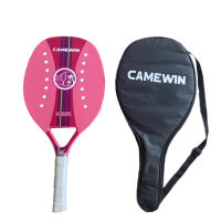 Professional New Carbon Beach Tennis Racket Paddle EVA Friction Face Raqueta With Black Bag Sports Athletes Supply Padal