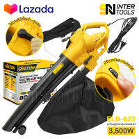 DELTON 3in1 เครื่องเป่าใบไม้ เครื่องดูดใบไม้ Electric Leaf Blower เครื่องเป่าลม ขนาดใหญ่ 3500W เครื่องเป่าลมยักษ์ เป่า-ดูด-ย่อยใบไม้ รุ่น ELB-622 ปรับระดับแรงลมได้ แถมฟรี! ถุงเก็บฝุ่น เก็บใบไม้ ความจุ 35L