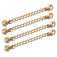 【CW】 5pcs Necklace Extension Chain Bulk Extended Buckle Chains Tail Extender for Jewelry Making