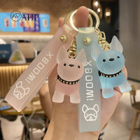 Fansuq Resin Cool Crystal Bulldog Keychain Fashion Key Chain Bag Pendant Couple Accessories Girl Boy Lover Gift