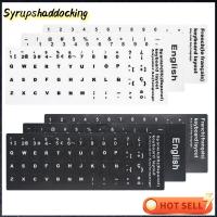 SYRUPSHADDOCKING แป้นพิมพ์แล็ปท็อป ภาษาอังกฤษ อารบิก สติ๊กเกอร์แป้นพิมพ์ สเปน จดหมายรัสเซีย เค้าโครงตัวอักษร