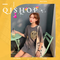 QJshop ⭐️เสื้อยืดแฟชั่นคอกลม ทรงโอเวอร์ไซส์ มีสเน่ห์ใส่แล้วสะดุดตาสุดๆ แต่งตัวง่ายๆ ?แมทช์เข้ากับทุกลุค ????️