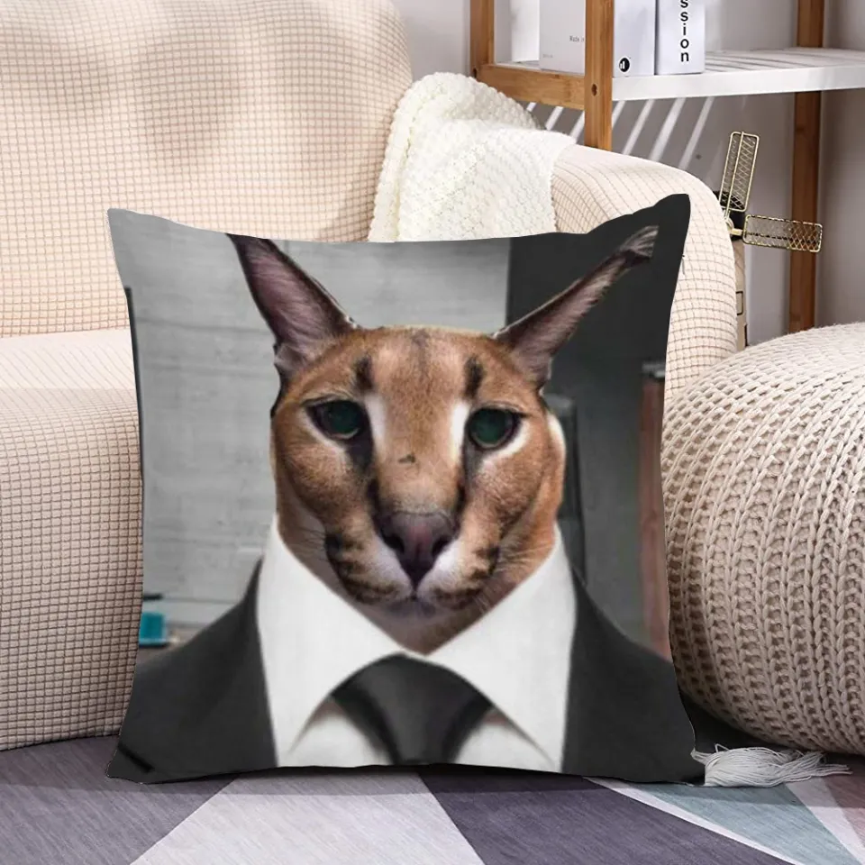 Big Floppa Meme Pillows & Cushions for Sale