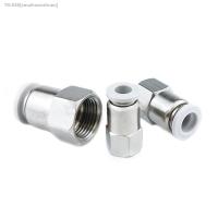 ◐卐 White PCF Pneumatic Quick Connector Hose Air Pipe 4 6 8 10 12mm Internal Thread 1/8 3/8 1/2 1/4 BSP Push In Fitting Connecto