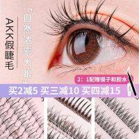 AKK false eyelashes grafted by yourself to pick up fairy hair supernatural simulation single cluster glue self-adhesive beauty eyelashes under eyelashes female