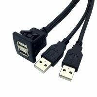 【2023】 legoalbest mall USB2.0ท่อต่อ USB คู่เพื่อเชื่อมต่อกับแผงหน้าปัดรถสายเคเบิลติดตั้งสำหรับรถยนต์เรือรถมอเตอร์ไซด์