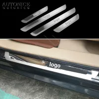 4Pcs สแตนเลสประตู Sill Scuff Pla Mouldings ฝาครอบ Trim Fit สำหรับ Toyota Corolla 2014 2015 2016 20172018