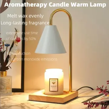 Candle Warmer Wax Melts Electric Candle Warmer With 2 Bulbs Timer Dimmer  Amber Adjustable Height Warmer For Home Night Light