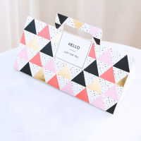 LBSISI Life 10pcs 22*11*11cm Marble Handle Protable Paper Box New Year Christmas Birthday Party Bbaby Shower Candy Supplies