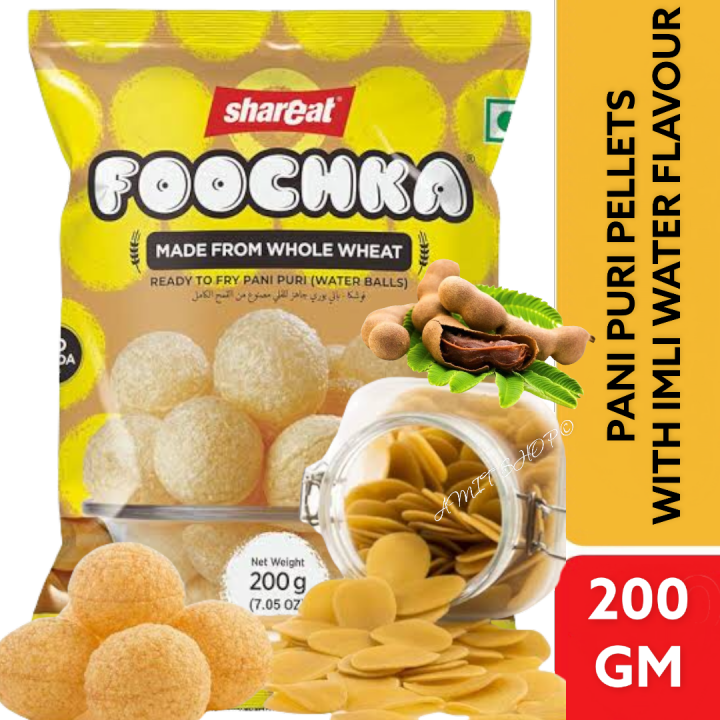 pani-puri-with-imli-pani-200g-ready-to-fry-แผ่นแป้งสําหรับทอด-ขนมอินเดีย-200g