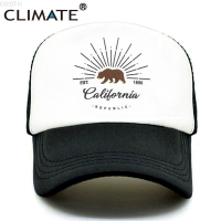 2023 New CLIMATE California Trucker Cap Bear California Republic Flag Caps Men Women Hip Hop Funny Hat Baseball Cap Cool Summer Mesh Cap Versatile hat