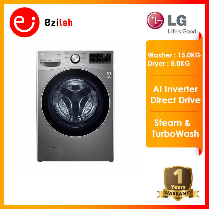 Deliver By Seller Within Klang Valley Lg F2515rtgv 158kg Front Load Washer Dryer With Ai 6128