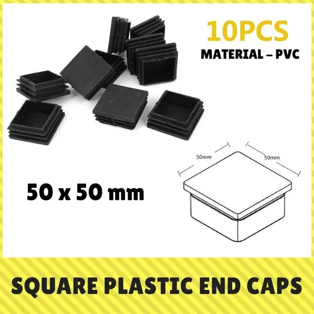 10/50 Pcs Plastic End Caps Steel Tube Inserts For Fence Railings Steel