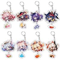 New Keychain Anime Game Genshin Atataki Itto Kunikuzushi Xiao Tartaglia Kazuha Cartoon Chain Props