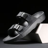 Women Sandals For Men Slippers Double Buckle Slide EVA Sandals Beach Slippers Summer Casual Shoes Flats Jelly Home Shoes