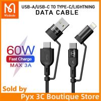 USB-A Mcdodo Type-C สายชาร์จ4-In-1 PD/Lightning/Type-C/iphone สายชาร์จความไวสูงตัวชาร์จไฟสำหรับ iPhone 12 13 14 Pro Max Iphone 11 Pro Huawei Samsung Xiaomi 120ซม.