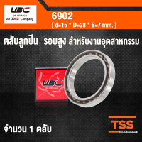 6902 UBC ตลับลูกปืนเม็ดกลมร่องลึก รอบสูง สำหรับงานอุตสาหกรรม แบบไม่มีฝา 6902 ( DEEP GROOVE BALL BEARINGS )