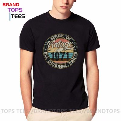 Vintage Made In 1975 Original Parts T Shirt Men Retro Born In 1975 T-Shirt Male Father Gift Short Sleeves Tee Shirt