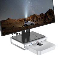 jianzhifen USB แท่นวางมือถือฮับสำหรับ Mac มินิฮับขาตั้งจอสำหรับ iMac Hub พร้อมตัวรองรับฮับ HDD คู่ M.2 NVMe/NGFF 2.5 SATA HDD