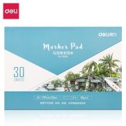 Mã LIFEDELI3 giảm 50K đơn 99K Giấy vẽ màu marker chuyên dụng Deli - 30 tờ