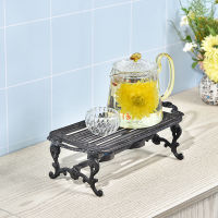 Sungmor Heavy Duty Cast Iron Teapot Dish Warmer Stable Holder for Tealight Stand Tealight Warmer Decorative Stove for Villa