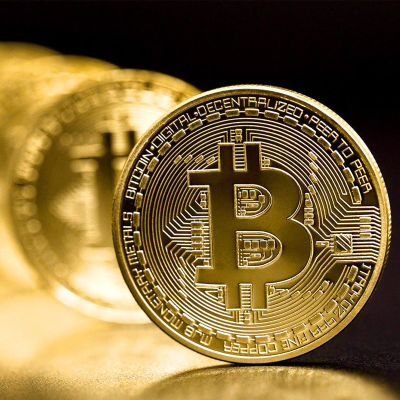 Creative ของที่ระลึก Gold Plated Bitcoin เหรียญสะสม Great ของขวัญ Bit Coin Art Collection ทองเหรียญที่ระลึก-kdddd